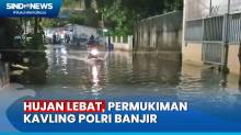 Kavling Polri di Pondok Karya Banjir, Hujan Deras Kali Mampang Meluap