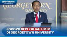 Momen Jokowi Beri Kuliah Umum di Georgetown University Bahas Kondisi Gaza