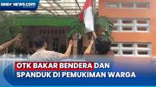 Orang Tidak Dikenal Bakar Bendera dan Spanduk di Depok, Jawa Barat