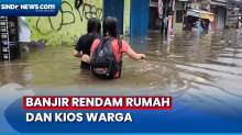 Banjir Rendam Rumah dan Kios Warga di Kemang Utara Raya, Jakarta Selatan