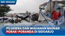 Detik-Detik Angin Kencang Sapu Pujasera dan Wahana Bermain di Sidoarjo