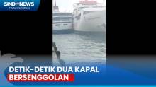 Terekam Kamera Warga, Detik-Detik Dua Kapal Bersenggolan di Pelabuhan Nusantara Parepare