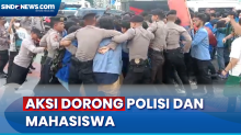 Dilarang Long March ke Depan Istana, Aksi Dorong Mahasiswa dan Polisi Tak Terhindarkan
