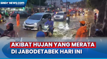 Pertigaan Hek Kramat Jati Jakarta Timur kembali Terendam Banjir