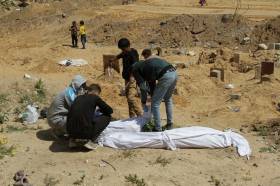 Kuburan Massal Warga Palestina Korban Kebiadaban Militer Israel di Jalur Gaza Utara