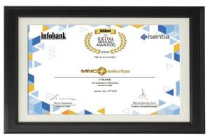 MNC Sekuritas Raih Penghargaan 9th Infobank Digital Brand Awards 2020