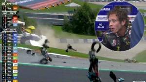 Wajah Rossi Pucat Lihat Motor Morbidelli Terbelah dalam Kecelakaan