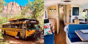 Bus Sekolah Tak Terpakai Disulap Jadi Hotel Berjalan