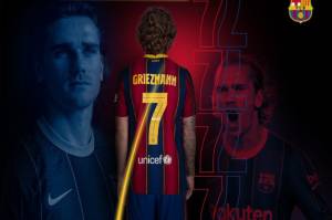 Griezmann Girang Kenakan Nomor Punggung 7 di Barcelona