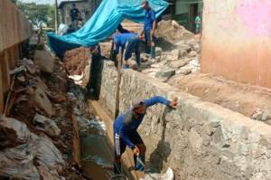 Hadapi Musim Hujan, Pembangunan Saluran Air Gendong di Cilincing Dipercepat