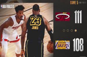 Miami Heat Paksa Lakers Mainkan Game Keenam Final NBA 2020
