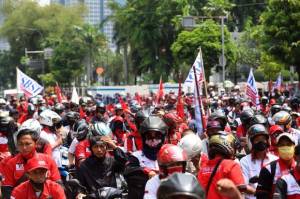 Bawa Petasan, Polisi Tangkap Penyusup Dalam Massa Demo Buruh Tolak Omnibus Law