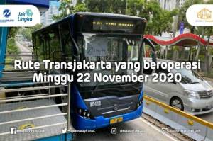 Ini Rute Transjakarta yang Beroperasi Minggu 22 November 2020