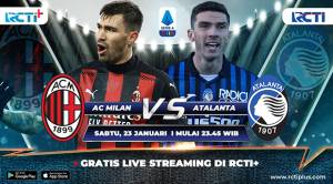 Live Streaming RCTI Plus: AC Milan vs Atalanta