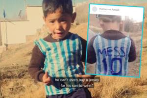 Kisah si Bocah Kantong Plastik Fans Messi dan Ancaman Diculik Taliban
