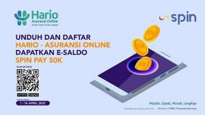 HARIO-Asuransi Online x SPIN Pay Bagi-bagi Saldo e-Money, Unduh Aplikasinya Sekarang!