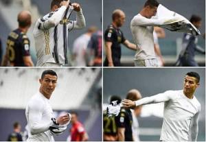 Mandul Lawan Genoa, Cristiano Ronaldo Lempar Jersey Juventus