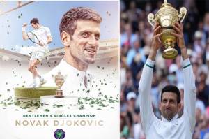 Juara Wimbledon 2021, Djokovic Sejajar dengan Federer dan Nadal