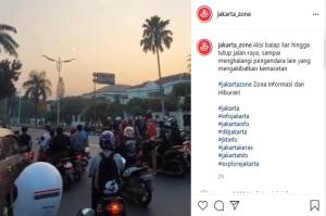 Viral Aksi Balap Liar di Pondok Indah Bikin Macet, Warganet: Padahal Pos Polisi di Depan Mereka