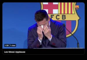 Sambil Menangis, Lionel Messi Ucapkan Selamat Tinggal untuk Barcelona