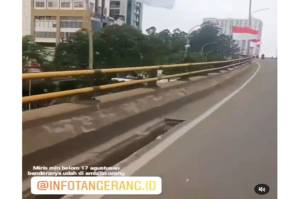 Bendera Merah Putih di Jalan Sudirman Tangerang Diduga Dicuri