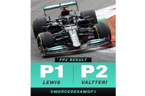 Hasil Latihan Bebas Kedua F1 GP Italia 2021: Hamilton Asapi Bottas