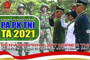 TNI Buka Rekrutmen Calon Prajurit Perwira Karier 2021 untuk Lulusan S1 dan D4