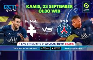Live Streaming RCTI Plus FC Metz vs PSG: Messi Cedera, Panggung Mauro Icardi