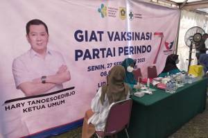 Masyarakat Sambut Baik Vaksinasi Partai Perindo di Lido Bogor