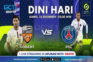 LIVE Streaming RCTI+, Lorient vs PSG: Kado di Pengujung Tahun