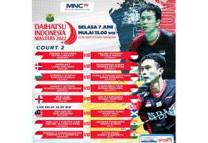Turnamen Bulutangkis Daihatsu Indonesia Masters 2022 Siap Digelar Tayang di MNCTV