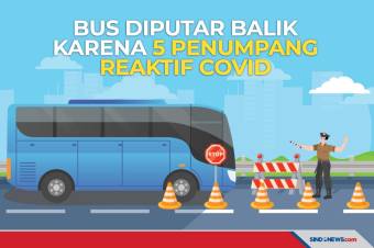 Bus Pariwisata Diputar Balik karena Penumpang Reaktif Covid-19