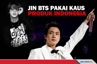 Keren, Jin BTS Memakai Kaus Produk Buatan Indonesia
