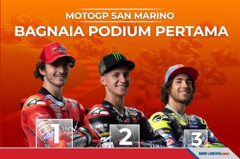 Hasil MotoGP San Marino 2021: Franncesco Bagnaia Podium Pertama