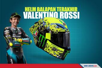 Helm Balapan Terakhir Valentino Rossi di Sirkuit Misano