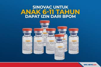BPOM Izinkan Vaksin Sinovac Digunakan untuk Anak 6-11 Tahun