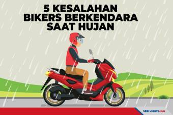 Awas, Ini 5 Kesalahan Bikers Ketika Berkendara Saat Hujan