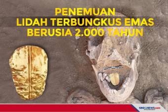 Lidah Terbungkus Emas Berusia 2.000 Tahun Ditemukan