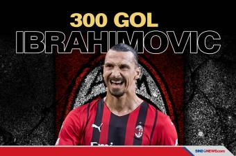 Ibrahimovic Cetak Gol Ke-300 saat Selamatkan Milan dari Kekalahan