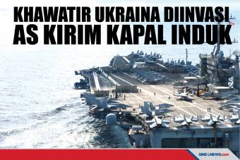 Khawatir Ukraina Diinvasi, Amerika Serikat Kirim Kapal Induk