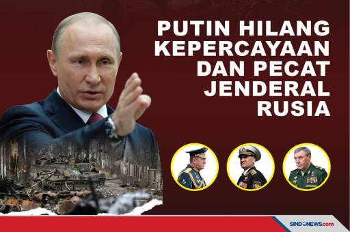 Vladimir Putin Hilang Kepercayaan dan Pecat Jenderal Rusia