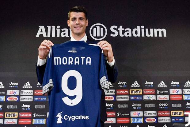 Diperkenalkan Juventus, Morata: Saya Ingin Cetak 35 Gol