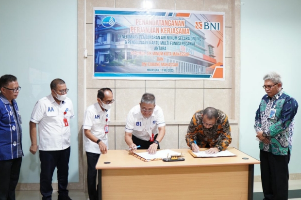 BNI Cabang Makassar Kerjasama PDAM untuk Pembayaran Tagihan Air Secara Online