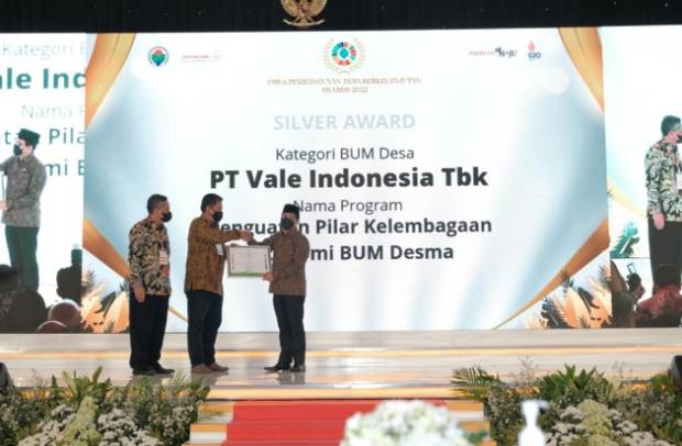Dorong Kemandirian Masyarakat, PKPM PT Vale Raih Award Kemendes PDTT 2022