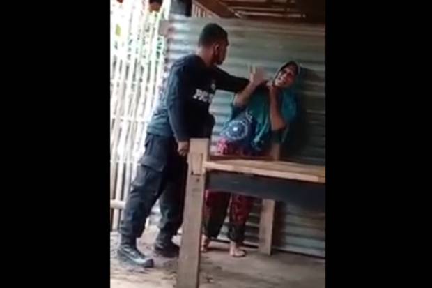 Memalukan! Oknum Polisi Cekik Ibu yang Memohon-mohon Maaf, Videonya Viral