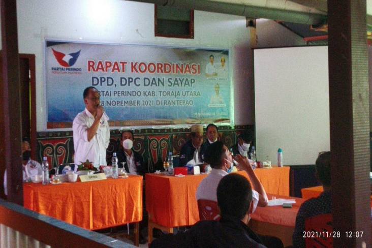 Partai Perindo Toraja Utara Gelar Pendidikan Politik Hadapi Verivikasi KPU dan Pemilu 2024