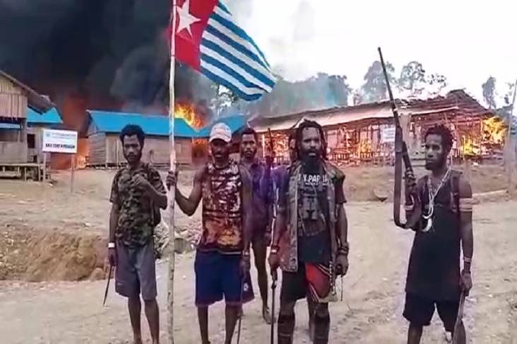 Beredar Video TPNPB Akui Bakar Perusahaan Kayu di Maybrat Papua Barat