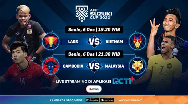 Link Live Streaming Laga Pembuka Grup B Piala AFF 2020 di RCTI Plus