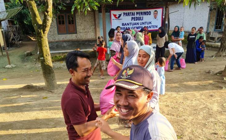 Salurkan Bantuan untuk Korban Gempa Banten, Wujud Kebersamaan Perindo dengan Rakyat