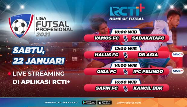 Jadwal Live Streaming Liga Futsal Profesional di RCTI Plus, Sabtu (22/1/2022)